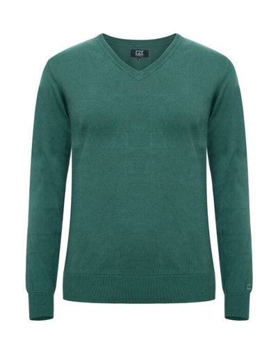Cutter & Buck CB355419 C&amp;B Ladies Oakville V-Neck Sweater - Pine Green