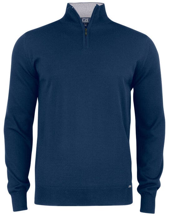 Cutter & Buck CB355420 C&amp;B Everett Half Zip Sweater - Dark Navy