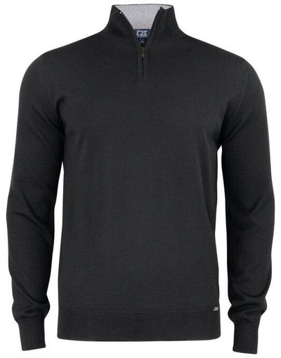Cutter & Buck CB355420 C&amp;B Everett Half Zip Sweater - Black