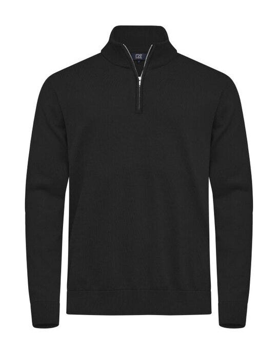 Cutter & Buck CB355428 C&amp;B Oakville Half Zip Sweater - Black