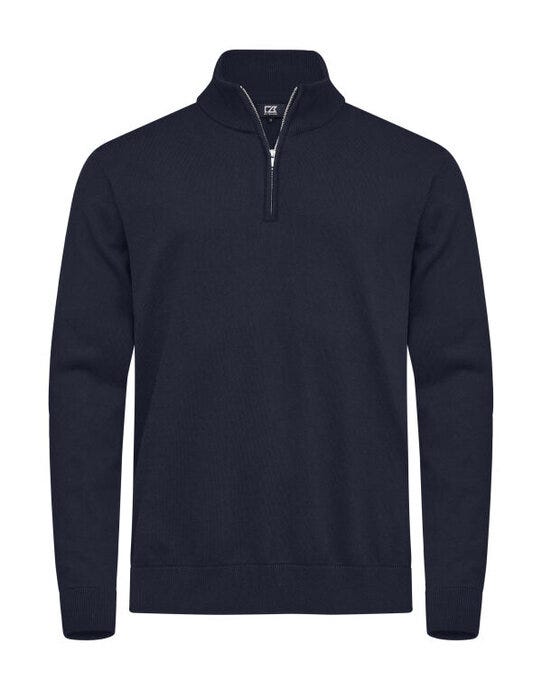 Cutter & Buck CB355428 C&amp;B Oakville Half Zip Sweater - Dark Navy