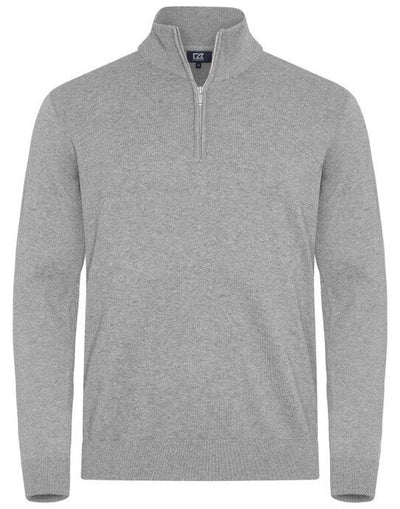Cutter & Buck CB355428 C&amp;B Oakville Half Zip Sweater - Grey Melange
