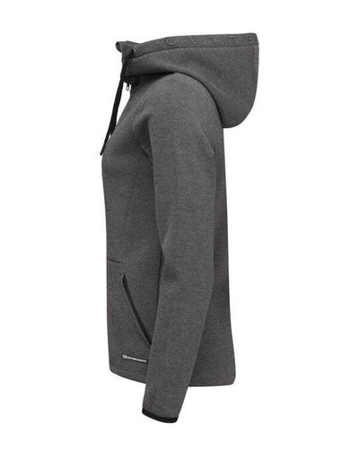 Cutter & Buck CB358419 C&amp;B Ladies Pemberton Full Zip Hood - Anthracite Melange