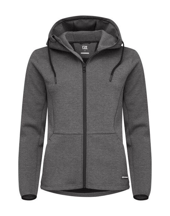 Cutter & Buck CB358419 C&amp;B Ladies Pemberton Full Zip Hood - Anthracite Melange
