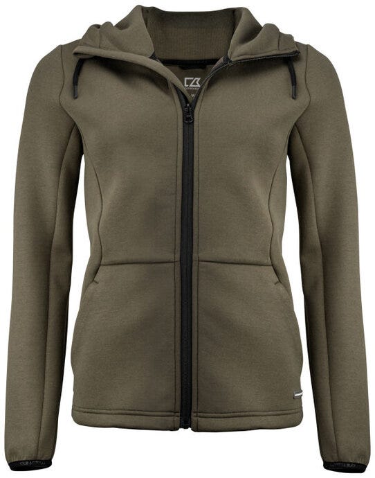 Cutter & Buck CB358419 C&amp;B Ladies Pemberton Full Zip Hood - Ivy Green