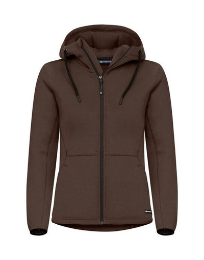 Cutter & Buck CB358419 C&amp;B Ladies Pemberton Full Zip Hood - Dark Mocca