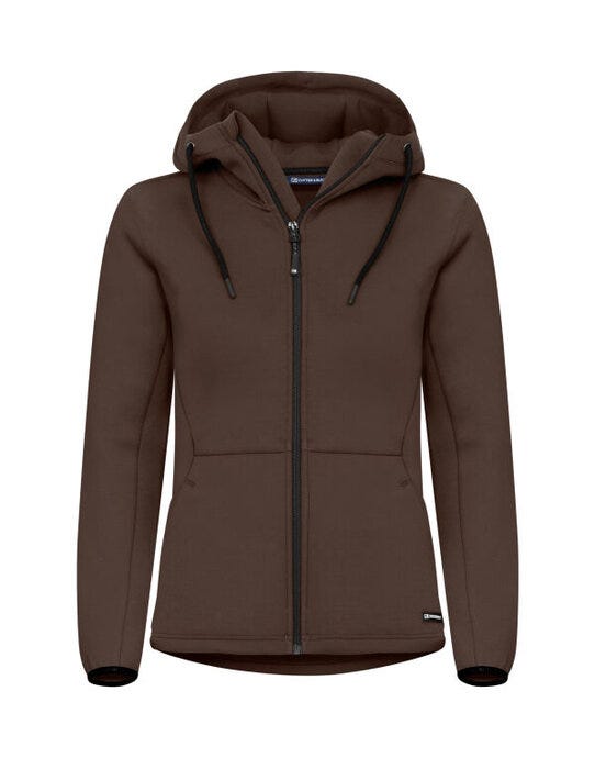 Cutter & Buck CB358419 C&amp;B Ladies Pemberton Full Zip Hood - Dark Mocca
