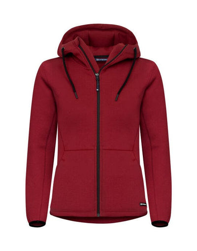 Cutter & Buck CB358419 C&amp;B Ladies Pemberton Full Zip Hood - Biking Red