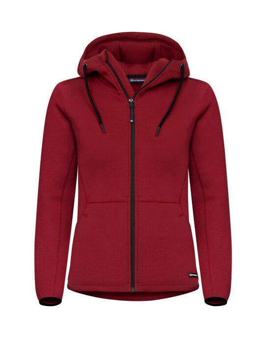Cutter & Buck CB358419 C&amp;B Ladies Pemberton Full Zip Hood - Biking Red