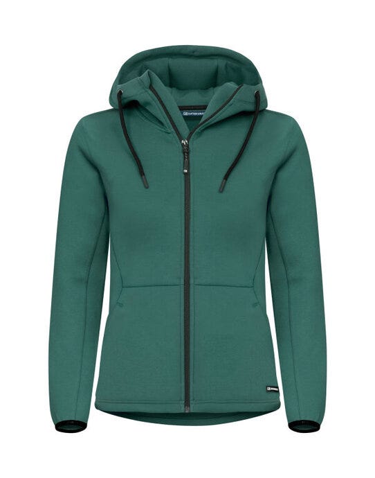 Cutter & Buck CB358419 C&amp;B Ladies Pemberton Full Zip Hood - Pine Green