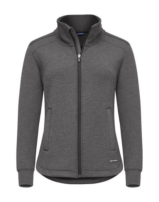 Cutter & Buck CB358427 C&amp;B Ladies Pemberton Full Zip Sweatshirt - Anthracite Melange