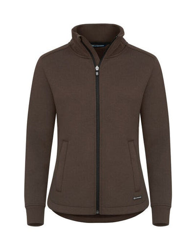 Cutter & Buck CB358427 C&amp;B Ladies Pemberton Full Zip Sweatshirt - Dark Mocca