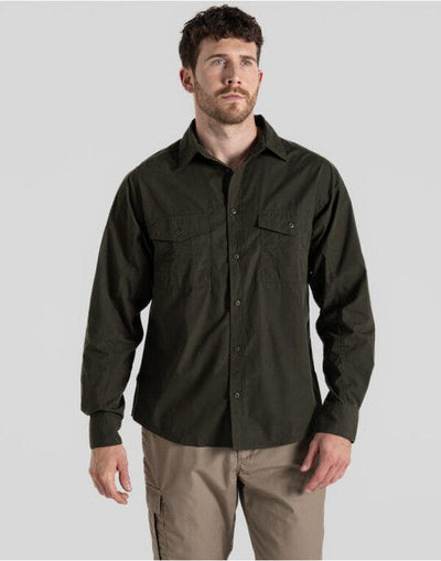 Craghoppers Expert CES001 Kiwi LS Shirt - Dark Cedar Green