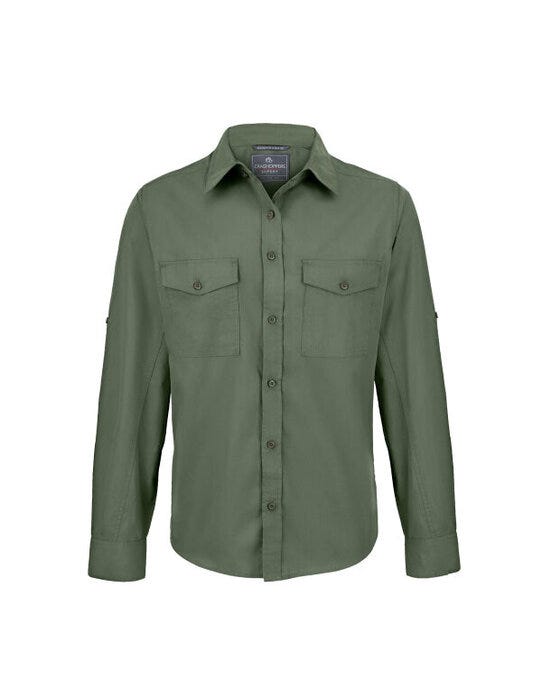 Craghoppers Expert CES001 Kiwi LS Shirt - Dark Cedar Green