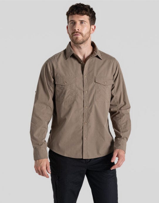 Craghoppers Expert CES001 Kiwi LS Shirt - Pebble
