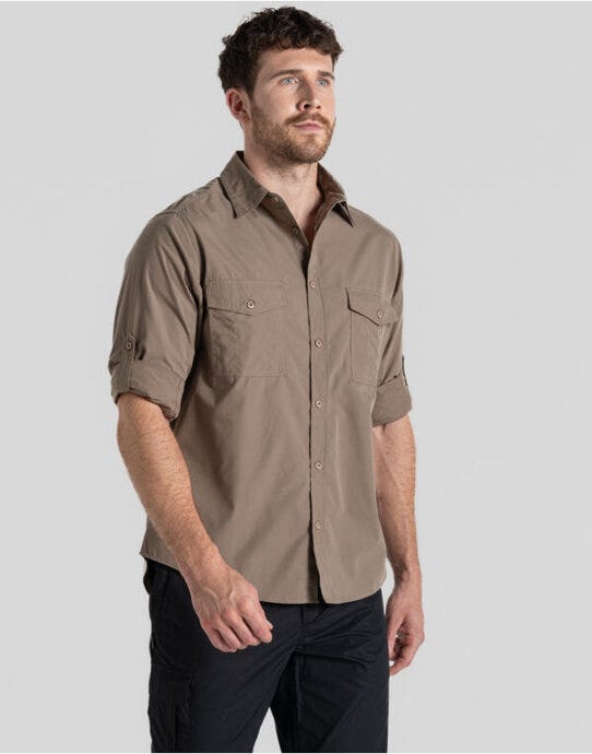 Craghoppers Expert CES001 Kiwi LS Shirt - Pebble