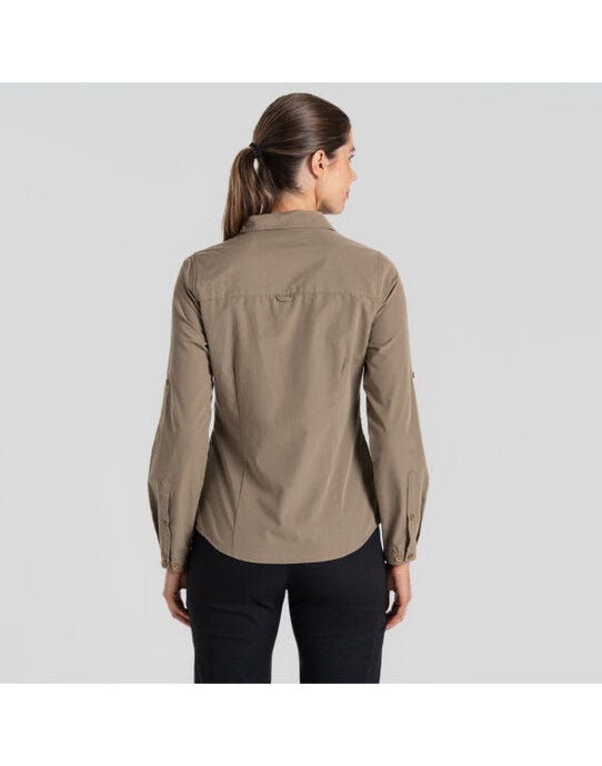 Craghoppers Expert CES002 Womens Kiwi LS Shirt - Pebble