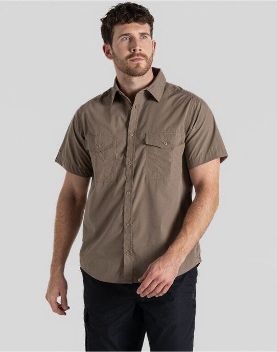Craghoppers Expert CES003 Kiwi SS Shirt - Pebble