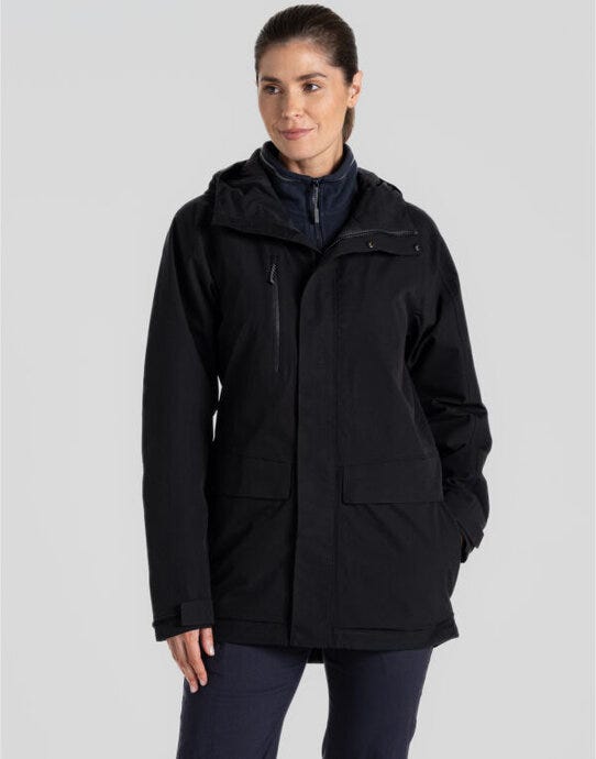 Craghoppers Expert CEW001 Kiwi Pro Long Jacket - Black