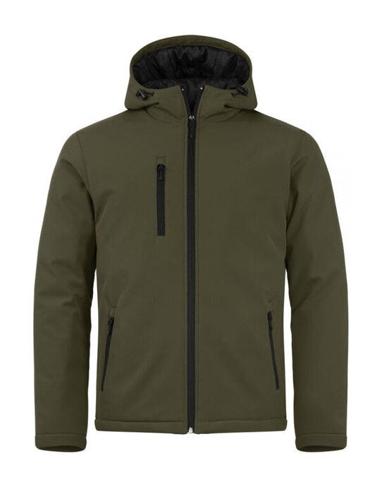 Clique CQ020952 Padded Hoody Softshell - Fog Green