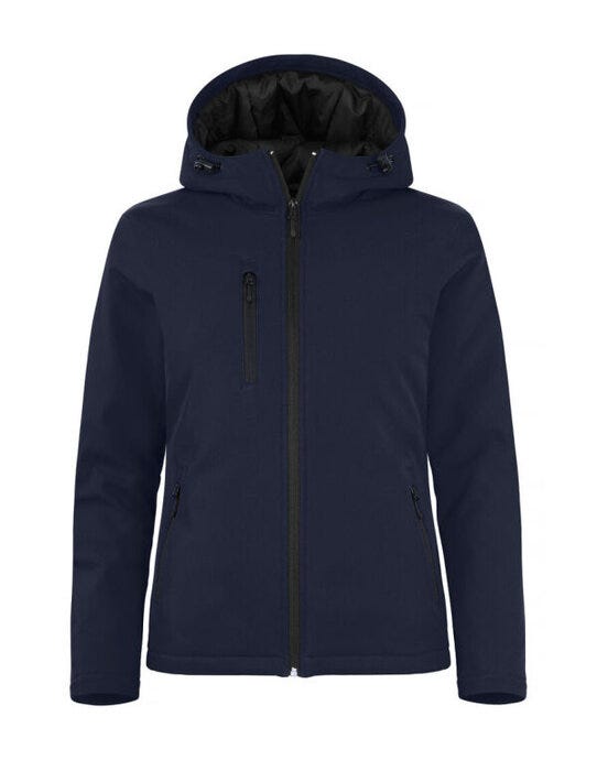 Clique CQ020953 Ladies Padded Softshell Hoody - Dark Navy