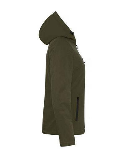 Clique CQ020953 Ladies Padded Softshell Hoody - Fog Green