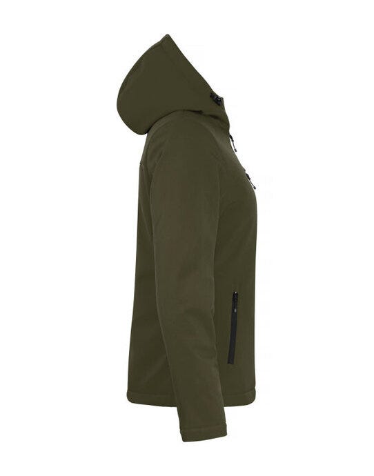 Clique CQ020953 Ladies Padded Softshell Hoody - Fog Green