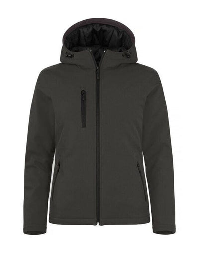 Clique CQ020953 Ladies Padded Softshell Hoody - Dark Grey