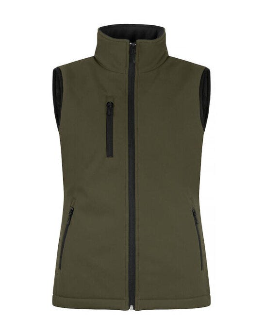 Clique CQ020959 Ladies Padded Softshell Vest - Fog Green