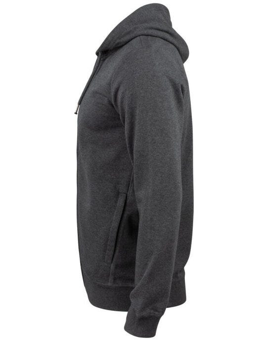 Clique CQ021004 Premium OC Full Zip Hoody - Anthracite Melange