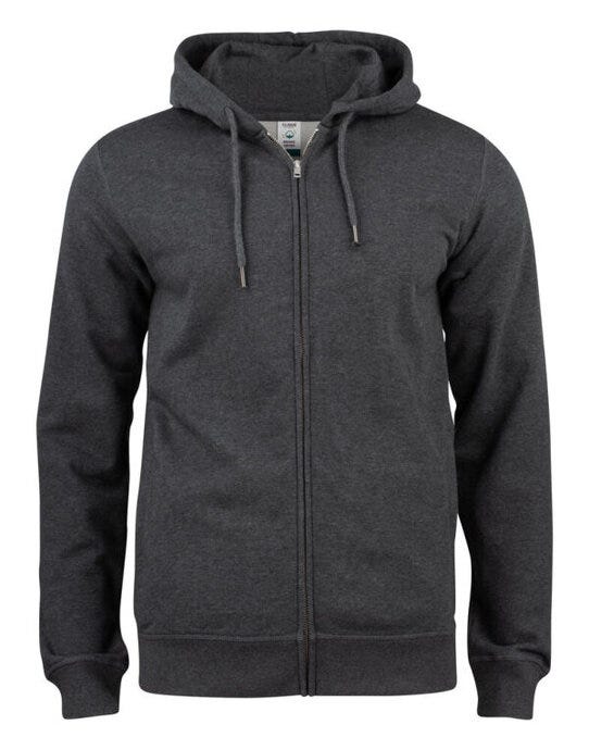 Clique CQ021004 Premium OC Full Zip Hoody - Anthracite Melange