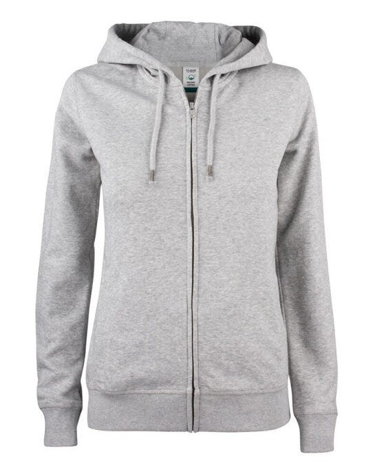 Clique CQ021005 Ladies Premium OC Full Zip Hoody - Grey Melange