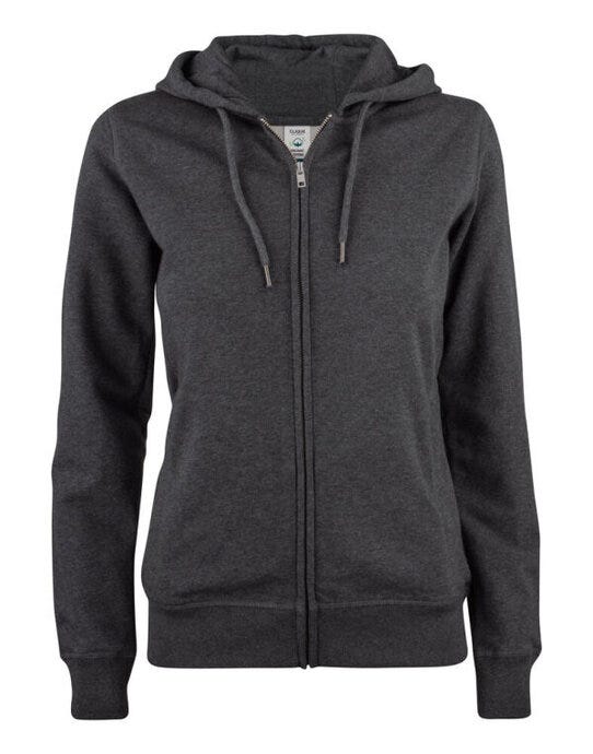 Clique CQ021005 Ladies Premium OC Full Zip Hoody - Anthracite Melange