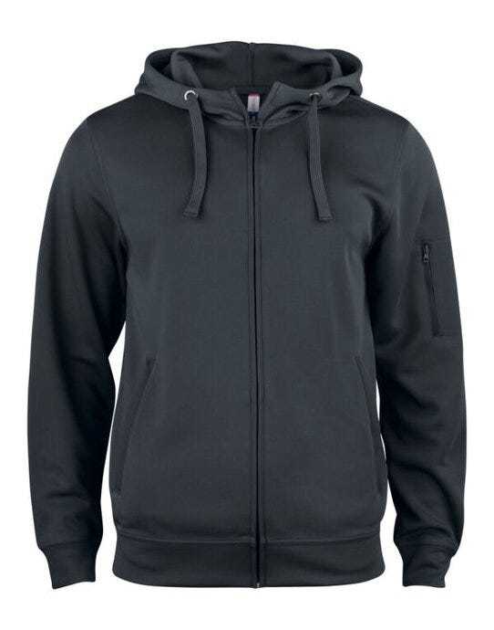 Clique CQ021014 Basic Active Full Zip Hoody - Black