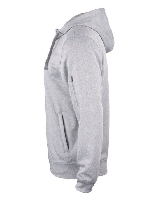 Clique CQ021014 Basic Active Full Zip Hoody - Grey Melange