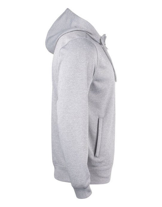 Clique CQ021014 Basic Active Full Zip Hoody - Grey Melange