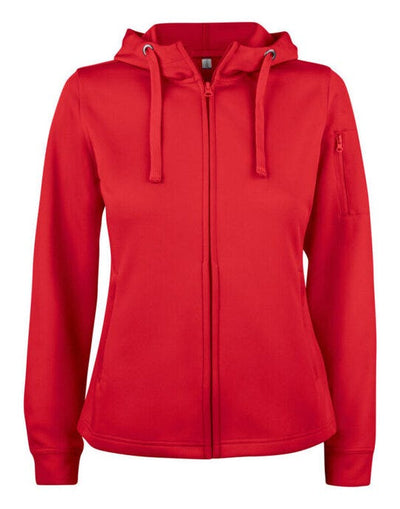 Clique CQ021015 Ladies Basic Active FZ Hoody - Red