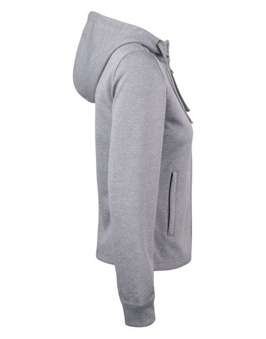 Clique CQ021015 Ladies Basic Active FZ Hoody - Grey Melange
