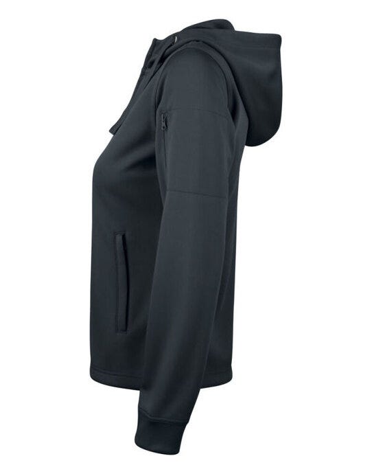 Clique CQ021015 Ladies Basic Active FZ Hoody - Black