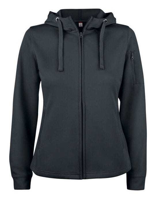 Clique CQ021015 Ladies Basic Active FZ Hoody - Black