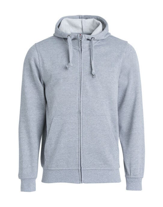 Clique CQ021034 Basic Hoody Full Zip Men's - Grey Melange