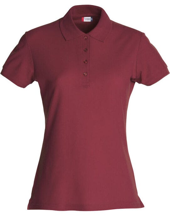 Clique CQ028231 Ladies Basic Polo - Burgundy