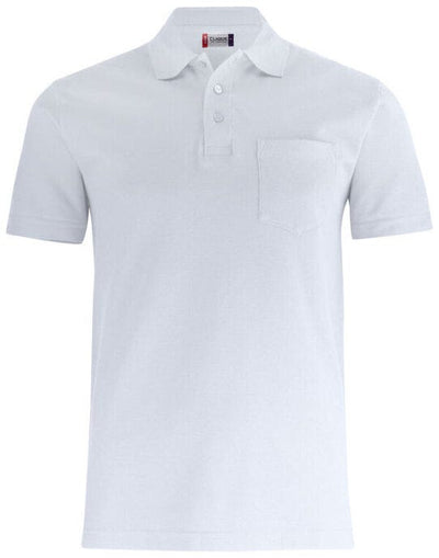 Clique CQ028255 Basic Polo With Pocket - White