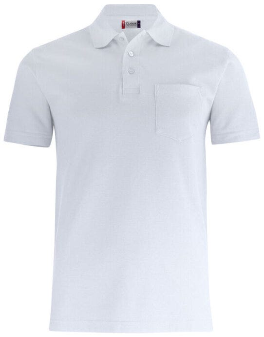 Clique CQ028255 Basic Polo With Pocket - White