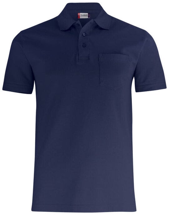 Clique CQ028255 Basic Polo With Pocket - Dark Navy