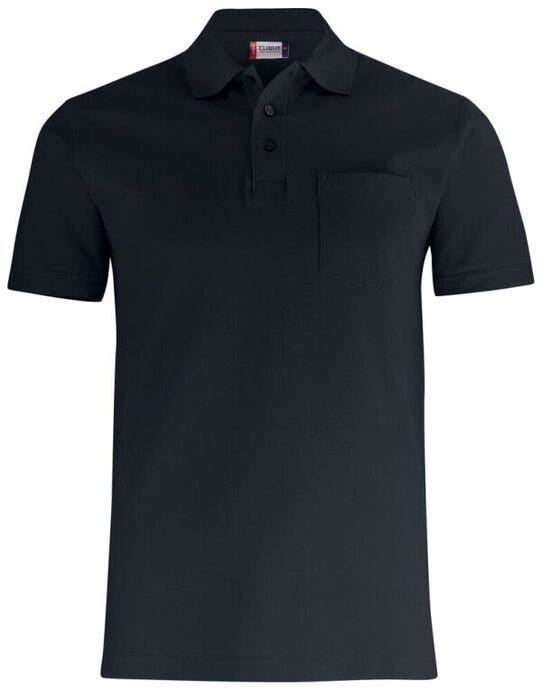 Clique CQ028255 Basic Polo With Pocket - Black