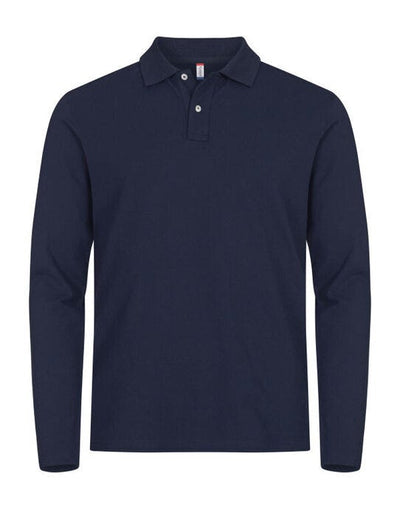 Clique CQ028262 Stretch Premium L/S Polo - Dark Navy
