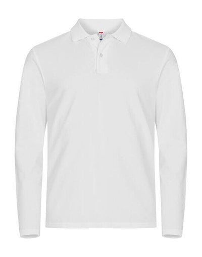 Clique CQ028262 Stretch Premium L/S Polo - White
