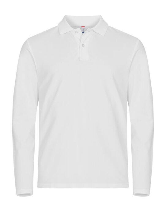 Clique CQ028262 Stretch Premium L/S Polo - White