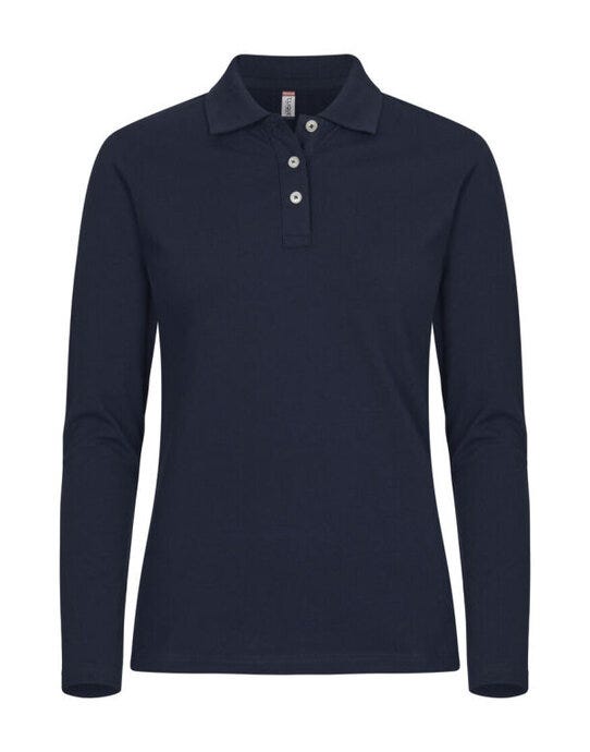 Clique CQ028263 Stretch Premium Polo L/S Women - Dark Navy